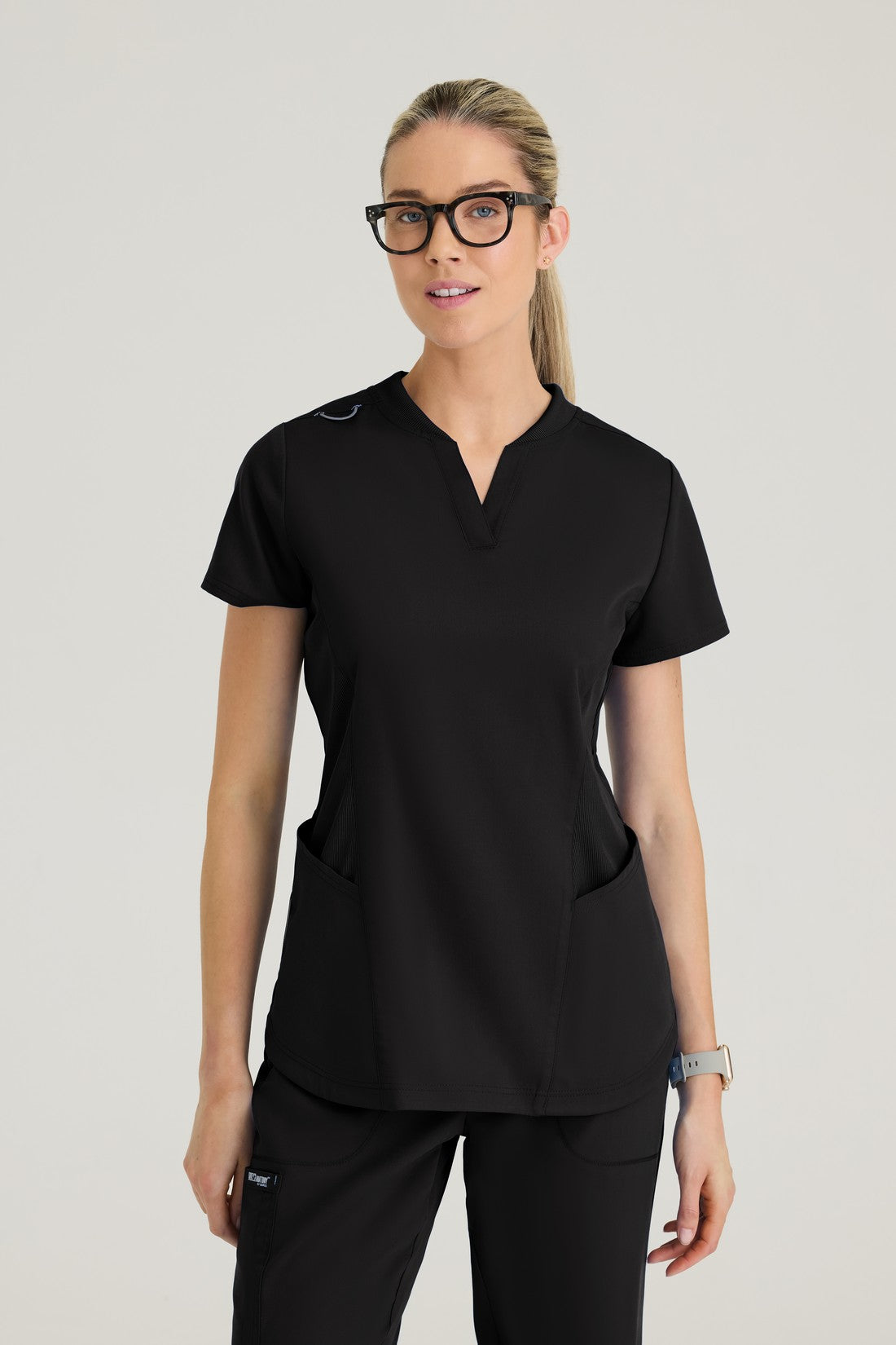 TOP MUJER GREYS ANATOMY  GRT303 - NEGRO
