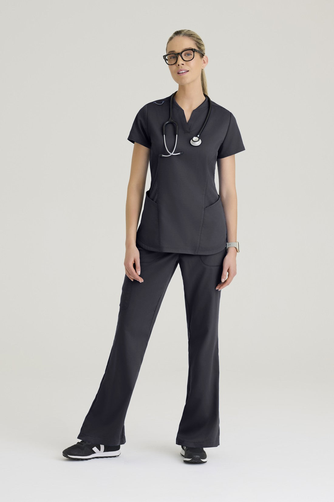 TOP MUJER GREYS ANATOMY  GRT303 - STEEL