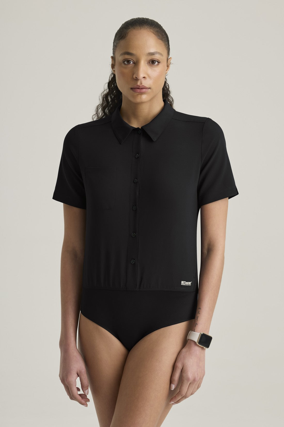 WOMEN'S GREY'S ANATOMY EVOLVE BODYSUIT GSST318 - BLACK