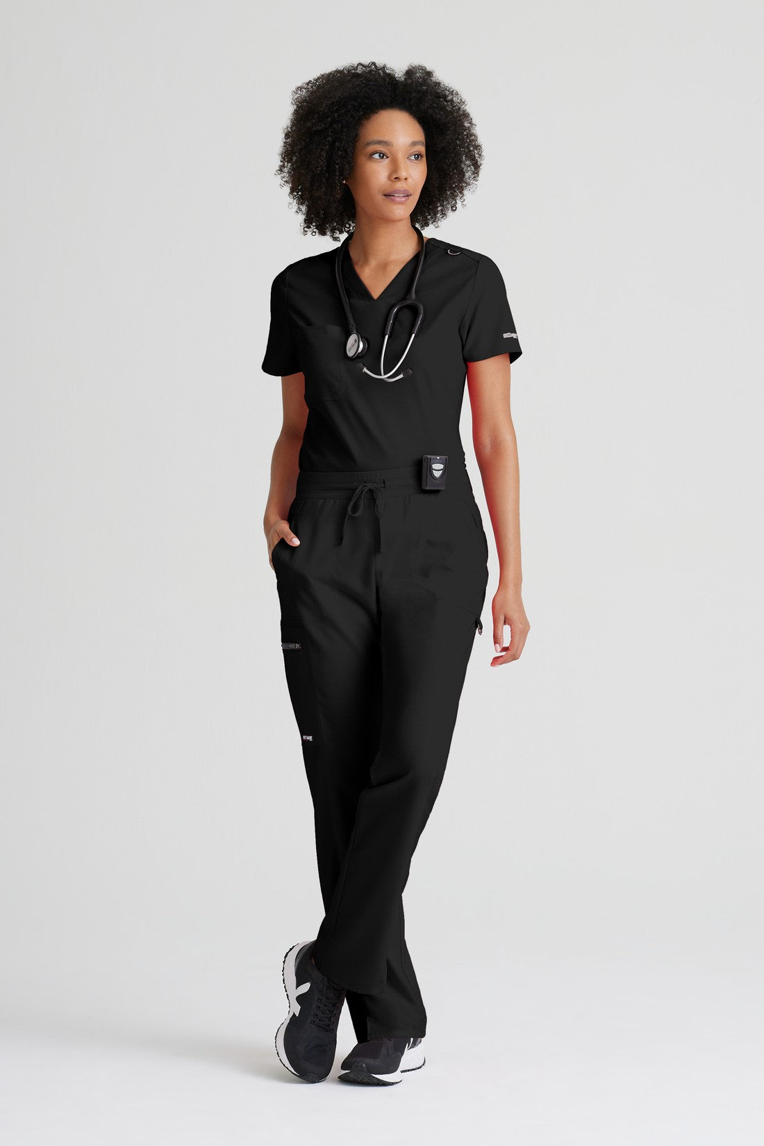 TOP MUJER GREYS ANATOMY STRETCH GVST028 - NEGRO