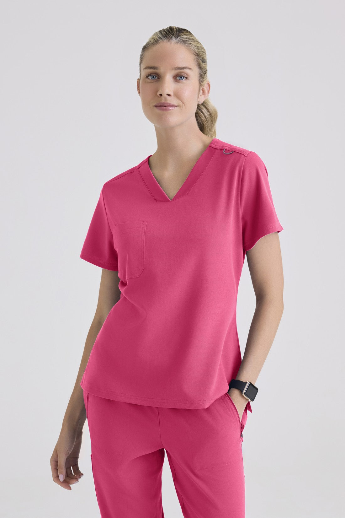 TOP MUJER GREYS ANATOMY STRETCH GVST028 - ROSA