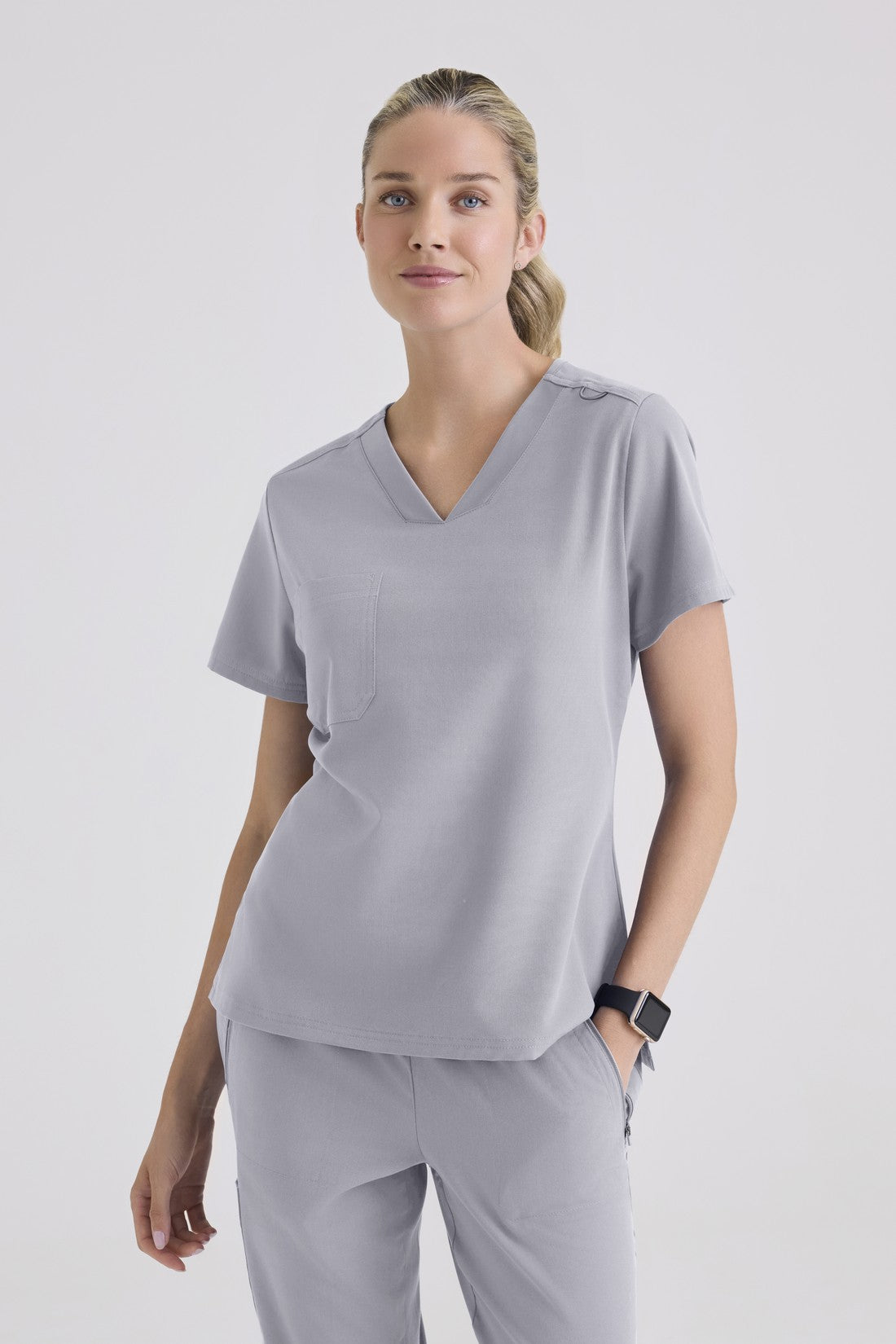 TOP MUJER GREYS ANATOMY STRETCH GVST028 - GRIS