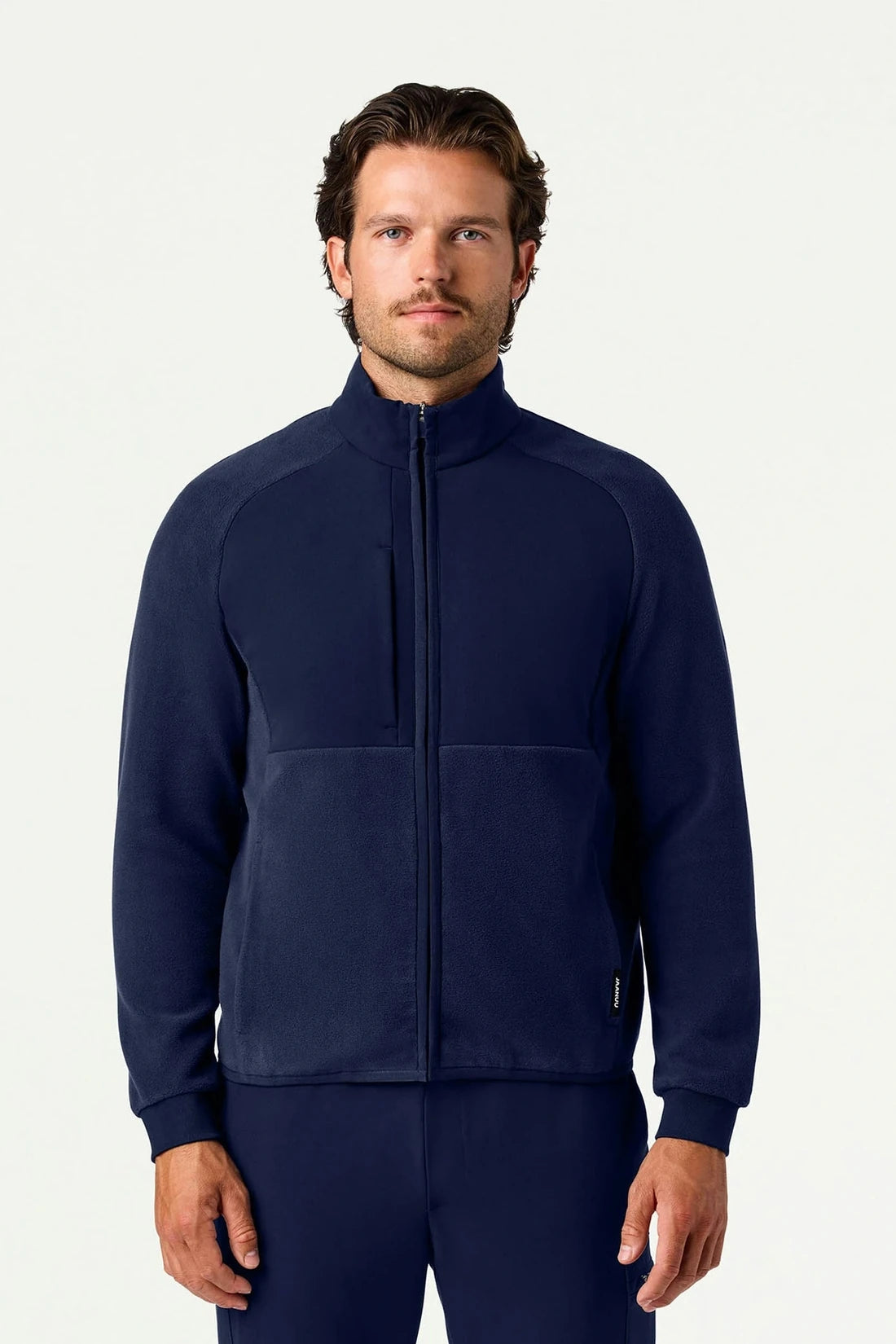 JAANUU HYBRID FLEECE MEN'S JACKET M60016 - NAVY BLUE