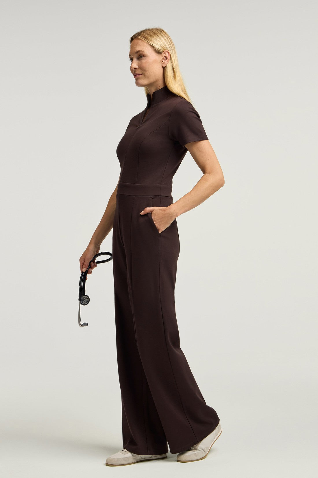 The UltraSOFT® Scrub Jumpsuit - Espresso