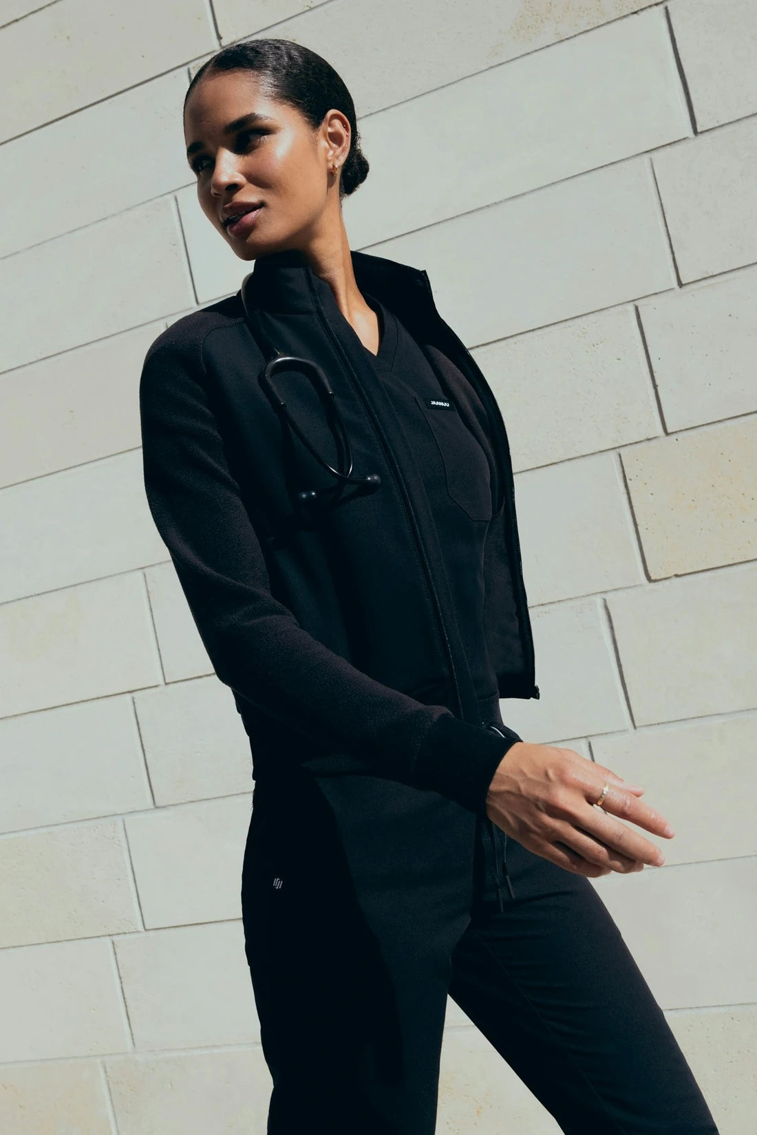 WOMEN'S JAANUU HYBRID FLEECE JACKET W60018 - BLACK